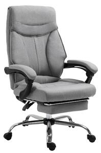 Sedia Poltrona Presidenziale da Ufficio 67,5x66x115-125 cm in Tessuto Grigio