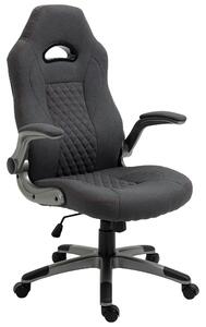 Sedia da Gaming Ergonomica 70,5x70x113-121 in Tessuto Grigio