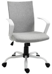 Sedia Ergonomica e Girevole da Ufficio in Tessuto Grigio 61x61x89-99 cm