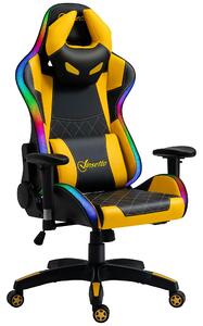 Sedia da Gaming Ergonomica 71,5x65x121-129 cm in Similpelle Multicolore