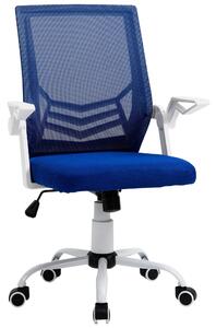 Sedia Operativa da Ufficio 62,5x55x94-104 cm in Tessuto Blu
