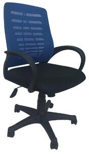 Sedia Operativa da Ufficio 60x54x103 cm in Tessuto Blu