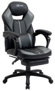 Sedia Poltrona Presidenziale da Ufficio 64x62x114-124 cm in Similpelle Nero