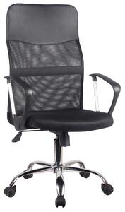 Sedia Poltrona Direzionale da Ufficio 62x63x124 cm in Tessuto Nera