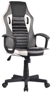 Sedia da Gaming Ergonomica 59x62x119 cm in PVC Nera e Grigia