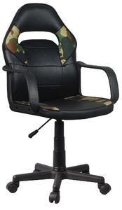 Sedia Operativa da Ufficio 59x55x106 cm in PVC Nera