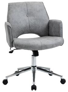 Sedia Operativa da Ufficio 63x66,5x85-95 cm in Tessuto Grigio