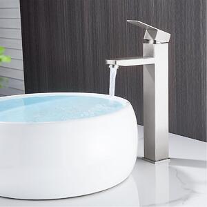 Rubinetto da cucina, rubinetto per lavello - Miscelatore monocomando - Acciaio inossidabile spazzolato - Acqua calda e fredda - Adatto per cucina e bagno