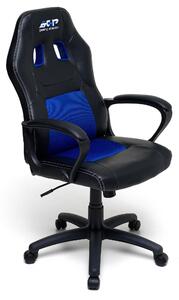 Sedia da Gaming Ergonomica 62x60x113 cm in Similpelle Nero e Blu