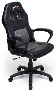 Sedia da Gaming Ergonomica 62x60x113 cm in Similpelle Nero e Grigio