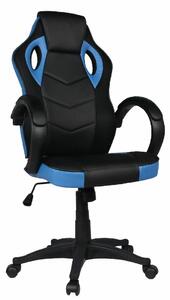Sedia Gaming 59x120 cm in Similpelle Blu