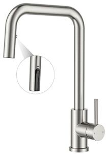 Miscelatore da cucina estraibile - Monocomando - Acciaio inox 304 - Nero