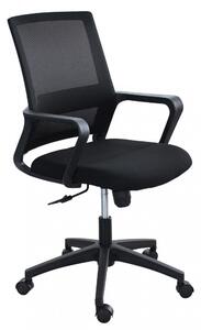 Poltrona da Ufficio Mollie 60x58x111/121 h cm in Poliuretano Nero