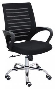 Poltrona da Ufficio Lucy 56x58x94/104 h cm in Poliuretano Nero