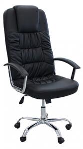 Poltrona da Ufficio Gracie 60x64x117/127 h cm in Poliuretano Nero