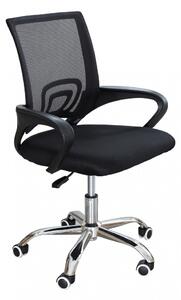 Poltrona da Ufficio Pollie Nera 52x56,5x85/95 h cm in Poliuretano Nero