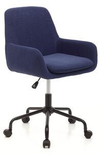 Sedia Poltrona Poltroncina Operativa in Tessuto Blu da Ufficio