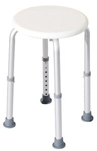 Sgabello per doccia bagno altezza regolabile antiscivolo bianco