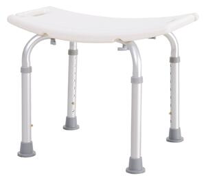 Sgabello per Doccia Bagno antiscivolo bianco altezza regolabile
