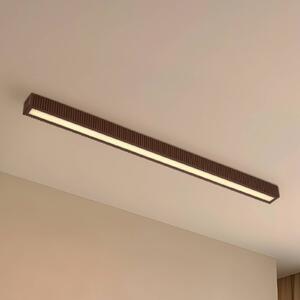 Plafoniera soffitto Emara Lucande, dimmerabile, Legno scuro, Soggiorno / Sala da pranzo, Legno, Design, Plafoniera