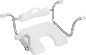 Sedile per Vasca Argentato e Bianco 72X45X29