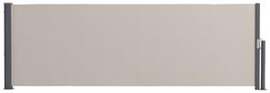Outsunny Tenda laterale schermo protettivo paravento retrattile 3 x 1 m alluminio poliestere anti-UV alta densità 180 g/m² grigio