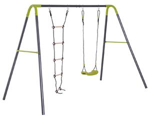 Parco Giochi Altalena e Scala per Bambini da Giardino in Metallo