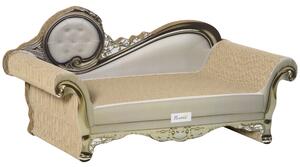 PawHut Graffiatore Cartone per Gatti in Forma di Divano con Catnip per Interno 60x29,5x29 cm Marrone | Aosom Italy