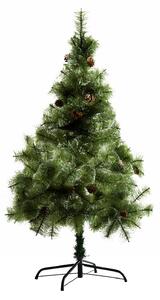 Albero di Natale Artificiale 150 cm 229 Rami con 35 Pigne