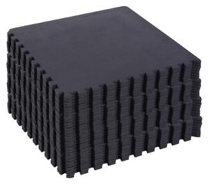 Tappeto Puzzle 32 Pezzi 63x6 cm in EVA Morbido Nero