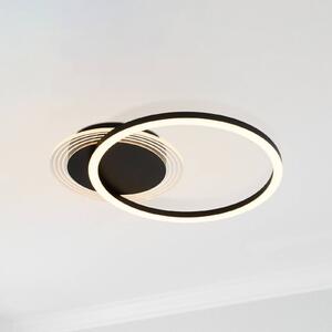 Searchlight Plafoniera soffitto Contour, dimmerabile, Nero, Soggiorno / Sala da pranzo, Metallo, Moderno, Plafoniera