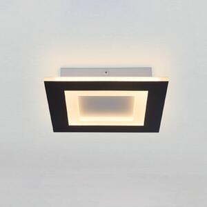Searchlight Plafoniera soffitto Squary, dimmerabile, Nero, Soggiorno / Sala da pranzo, Metallo, Moderno, Plafoniera