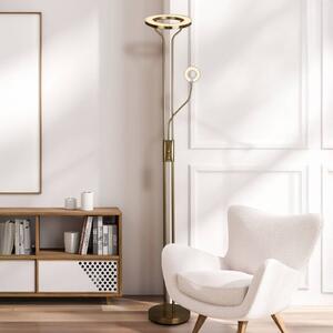 Searchlight Lampada da terra con luce lettura Mother & Child, dimmerabile, Ottone / Oro, Soggiorno / Sala da pranzo, Metallo, Moderno, Lampada LED da terra