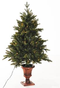 Albero di Natale Artificiale 120 cm 80 Led Verde