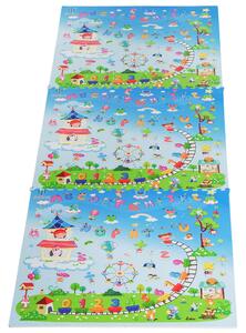Tappeto Puzzle per Bambini Disegno Fantasia 12 Tessere 61.5x61.5 cm