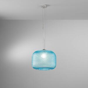 Luce Ambiente Design Lampada a sospensione Ashford, dimmerabile, Blu, Soggiorno / Sala da pranzo, Vetro, Lampada a sospensione