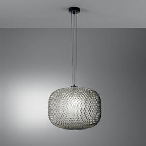Luce Ambiente Design Lampada a sospensione Ashford, dimmerabile, Alluminio / Grigio / Zincato, Soggiorno / Sala da pranzo, Vetro, Lampada a sospensione