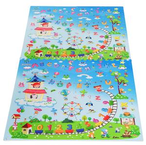 Tappeto Puzzle per Bambini Disegno Fantasia 8 Tessere 61.5x61.5 cm