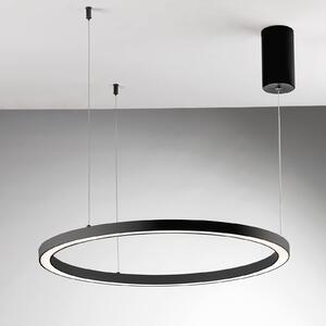 Luce Ambiente Design Lampada a sospensione Hoop, Nero, Soggiorno / Sala da pranzo, Alluminio, Moderno, Lampada a sospensione