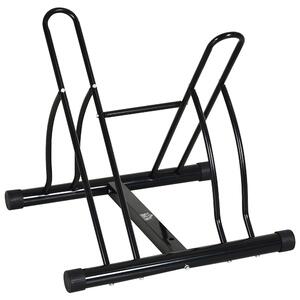 Rastrelliera Portabici 2 Posti in Acciaio 60x54x57 cm Nero