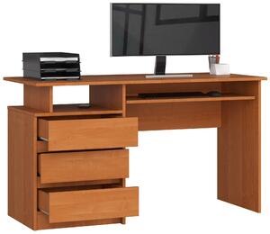 Scrivania per PC AKORD CLP nel colore ontano con L135 x H77 x P60 cm