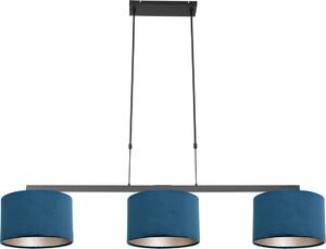 Lampada a sospensione - nero - Stang - metallo tessile - grande lampada da tavolo da pranzo - E27 - 3464ZW - Steinhauer