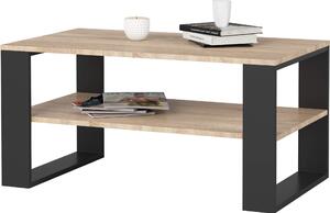 Tavolino ALEX Sonoma rovere 92 cm con base nera L92xH53xP45 cm