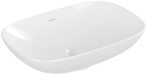 Vasque à poser Villeroy & Boch Loop & Friends, rectangulaire, 560x380x120mm, avec trop-plein, sans trou pour robinetterie, 4A490001, 4A490001