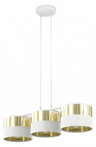 Lampadario a sospensione con cavo LUX 3xE27/15W/230V bianco/oro