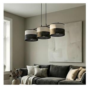 Lampada a sospensione su cavo KARBON 3xE27/15W/230V nero/grigio