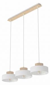 Lampadario a sospensione KIVI 3xE27/15W/230V bianco