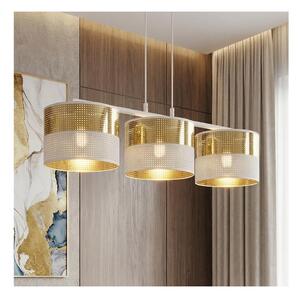 Lampadario a sospensione con cavo LUX 3xE27/15W/230V bianco/oro