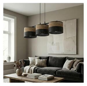 Lampadario a cavo KARBON 3xE27/15W/230V nero/marrone