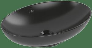 Lavabo à poser Villeroy & Boch Loop & Friends, ovale, 560x380x120mm, avec trop-plein, sans trou pour robinetterie, 4A4700R7, 4A4700R7